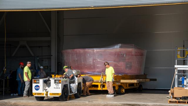 NASA image: Final Piece of Rocket Hardware for Artemis II Heads to Florida